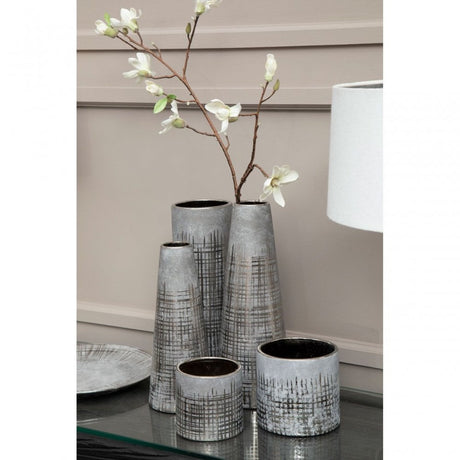 Embra Grey Ceramic Planter