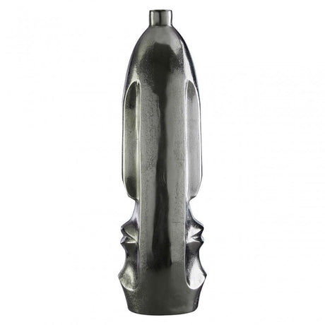 Viso Large Silver Finish Tall Vase