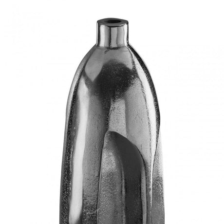 Viso Large Silver Finish Tall Vase