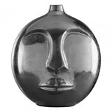 Viso Large Silver Finish Round Vase