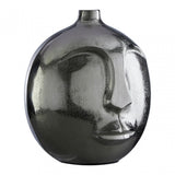Viso Large Silver Finish Round Vase