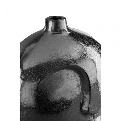 Viso Large Silver Finish Round Vase