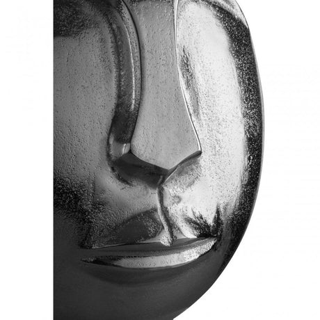 Viso Large Silver Finish Round Vase