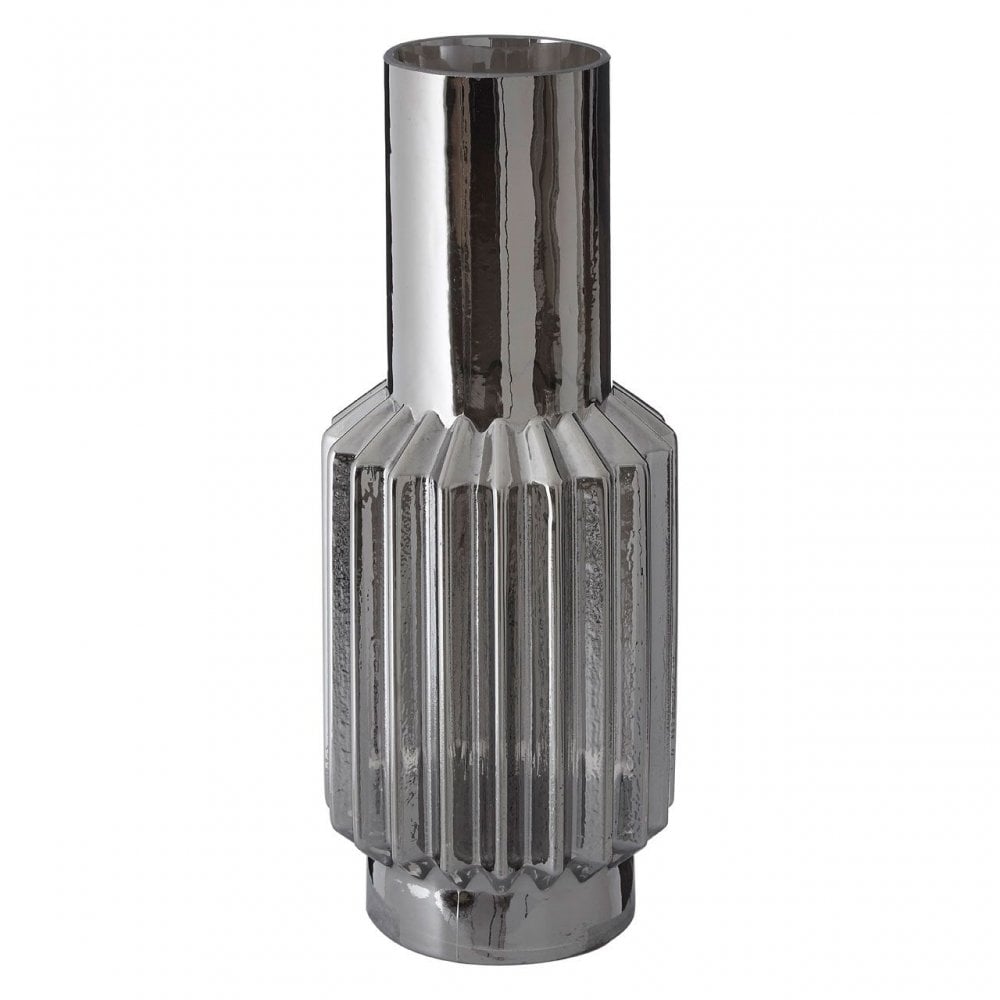 Complements Large Onice Silver Glass Vase
