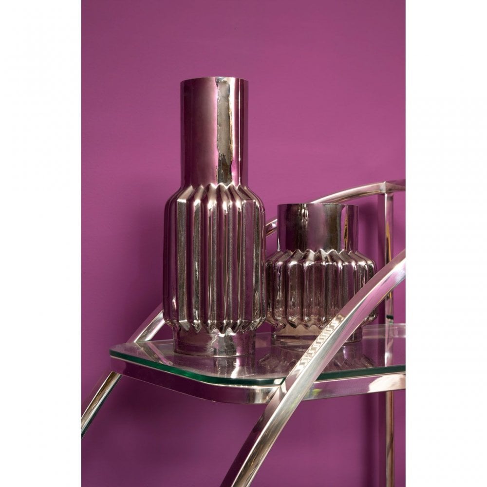 Complements Large Onice Silver Glass Vase