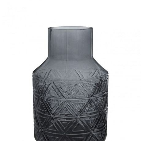 Complements Dakota Dark Grey Glass Vase
