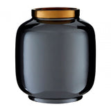 Stellar Black Porcelain Metallic Vase