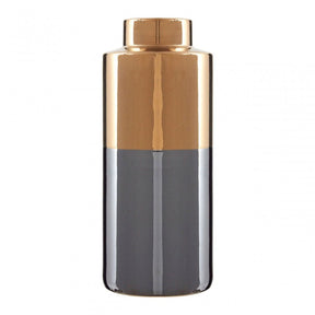 Stellar Grey Large Metallic Vase