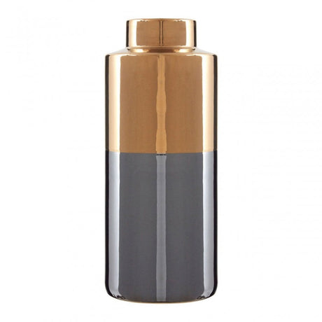 Stellar Grey Large Metallic Vase