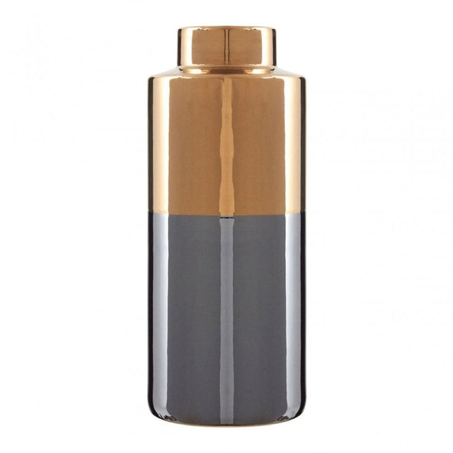 Stellar Grey Large Metallic Vase