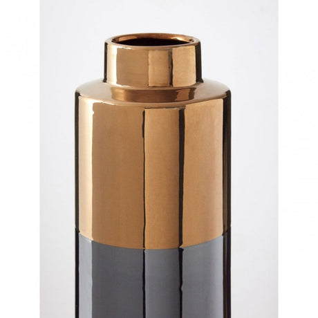 Stellar Grey Large Metallic Vase