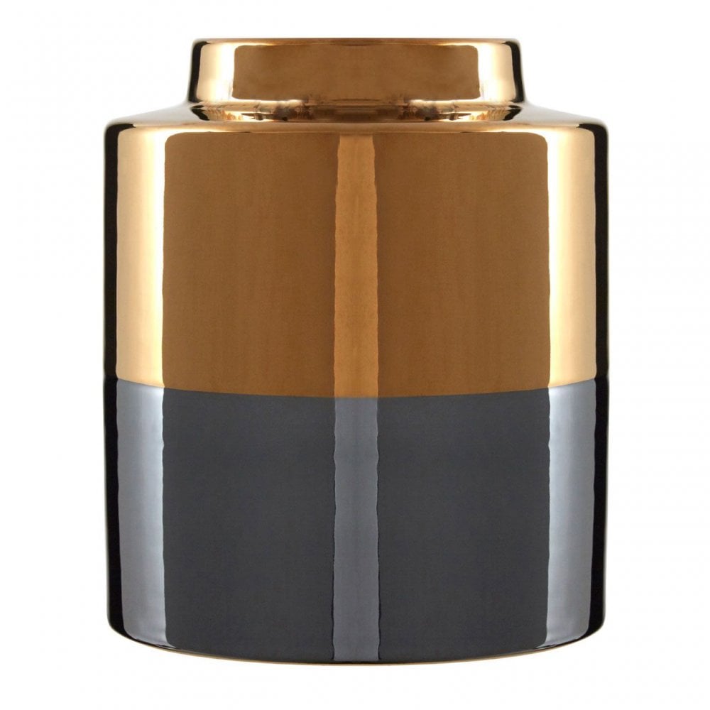 Stellar Grey Small Metallic Vase