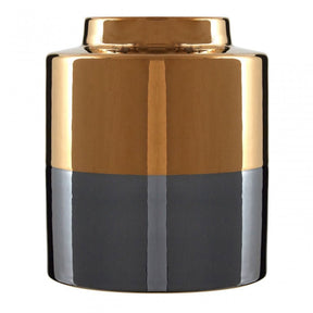 Stellar Grey Small Metallic Vase