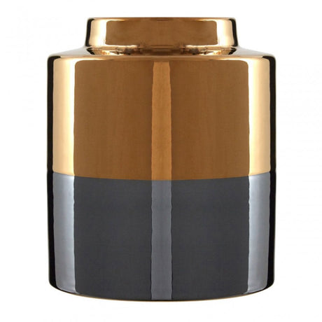 Stellar Grey Small Metallic Vase