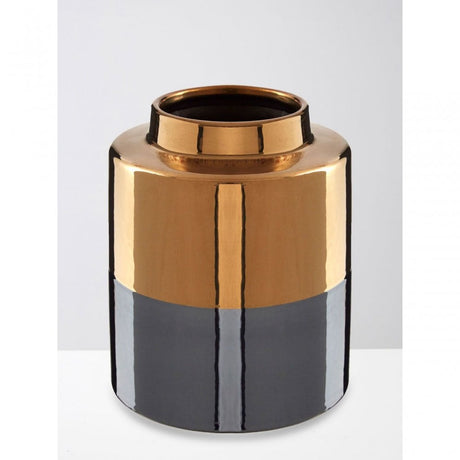 Stellar Grey Small Metallic Vase