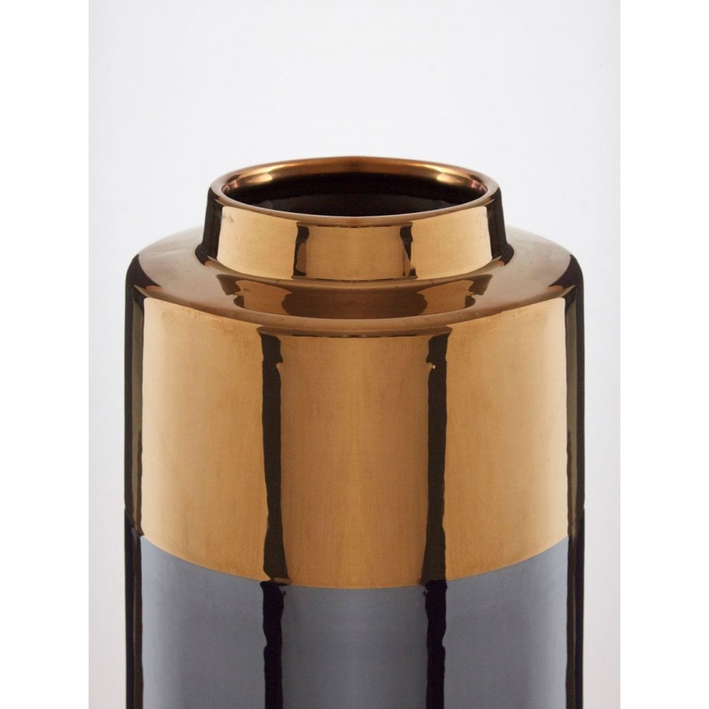 Stellar Grey Small Metallic Vase