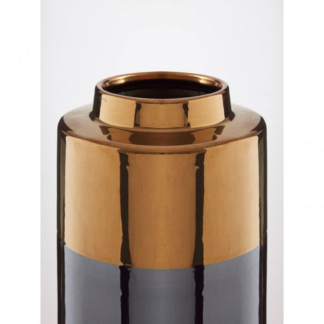 Stellar Grey Small Metallic Vase