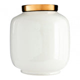 Stellar White Porcelain Metallic Vase