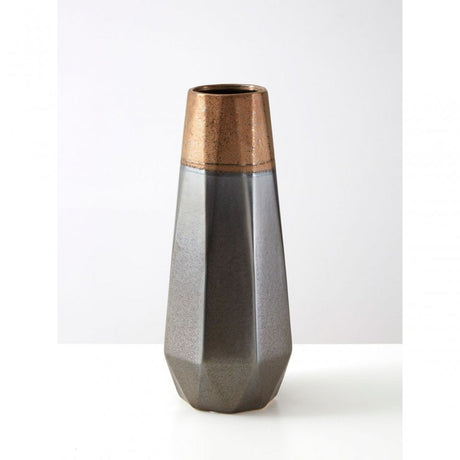 Jet Small Metallic Vase