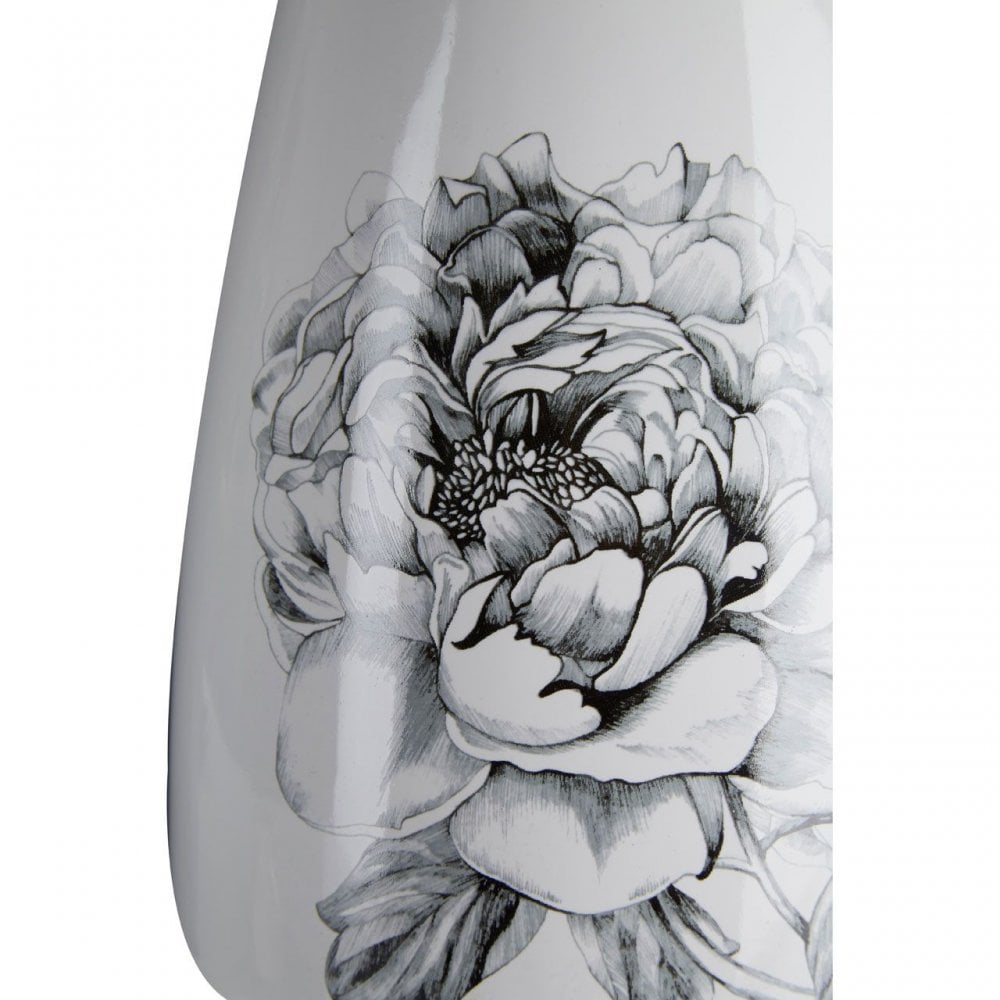White And Black Bloom Vase