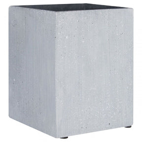 Grey Polyresin Small Square Vase