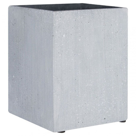 Grey Polyresin Small Square Vase