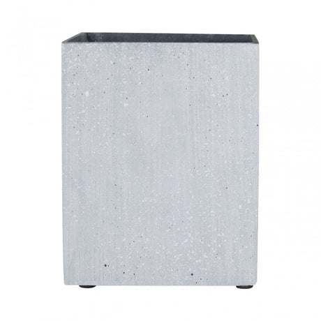 Grey Polyresin Small Square Vase