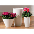 White Polyresin Round Edged Vase
