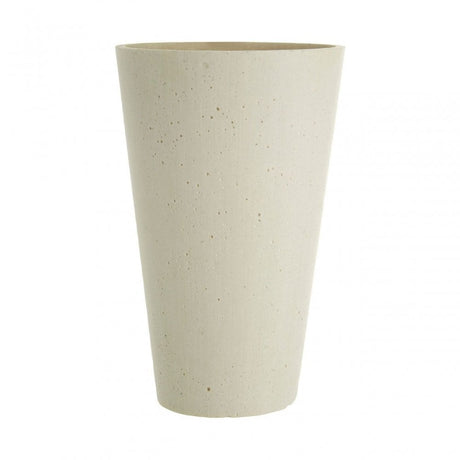 White Polyresin Small Tapered Vase
