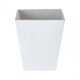 White Polyresin Square Edged Vase