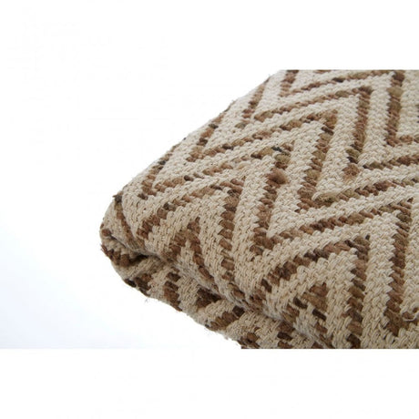 Bosie Beige Woven Chevron Throw