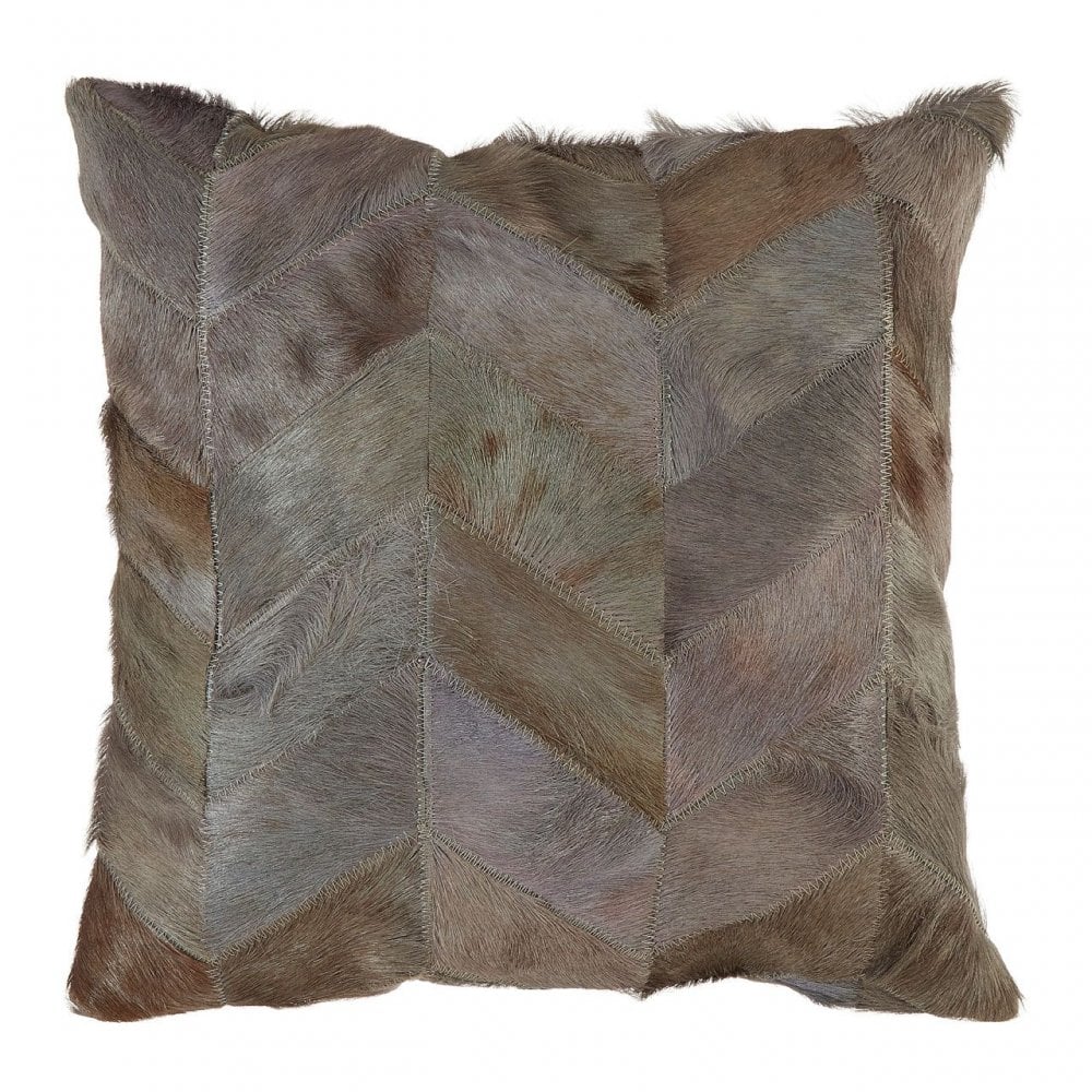 Safira Light Grey Patchwork Cushion Cover