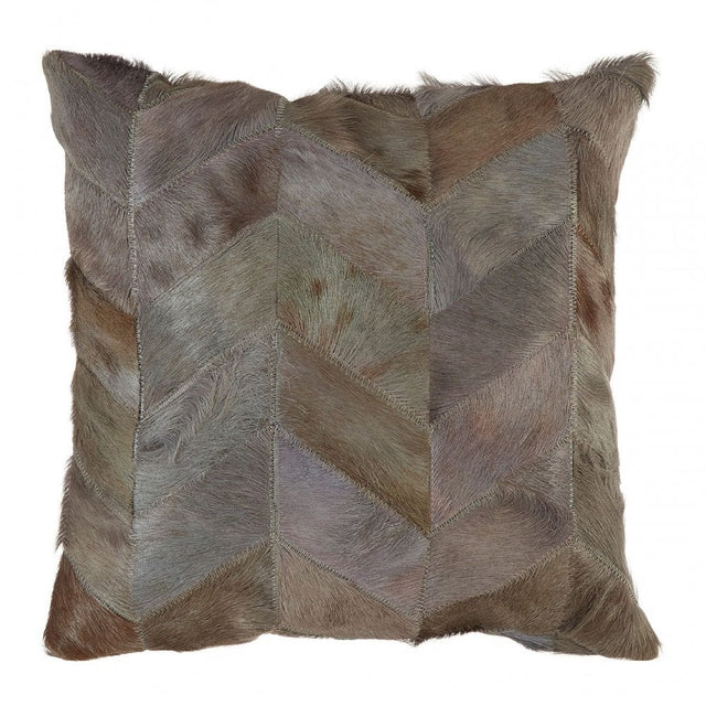 Safira Light Grey Patchwork Cushion Cover