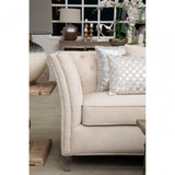 Fifty Five South Crush Leather Silver Cushion