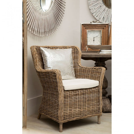 Fifty Five South Crush Leather Silver Cushion
