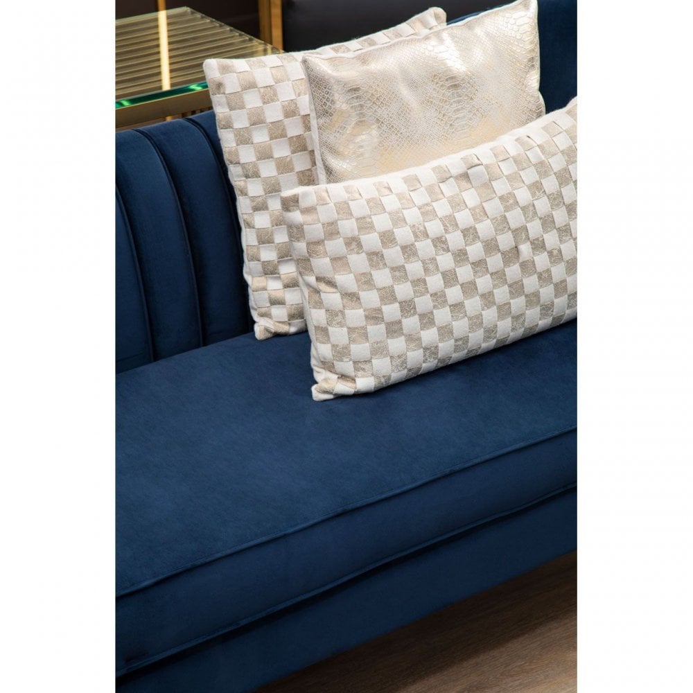 Fifty Five South Cream/Gold Check Cushion