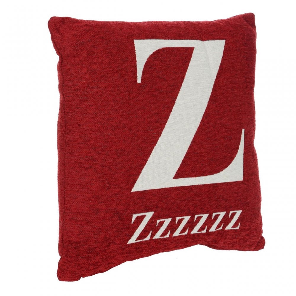 Words 'Zzzzzz' Red Cushion