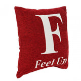 Words 'Feet Up' Red Cushion