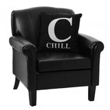 Words 'Chill' Black Cushion
