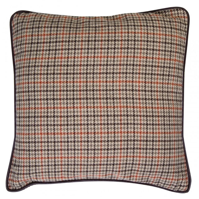 Heritage Large Beige Check Cushion