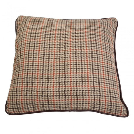 Heritage Large Beige Check Cushion