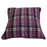 Heritage Large Purple Check Cushion