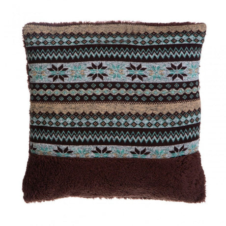 Heritage Fairisle Brown Cushion