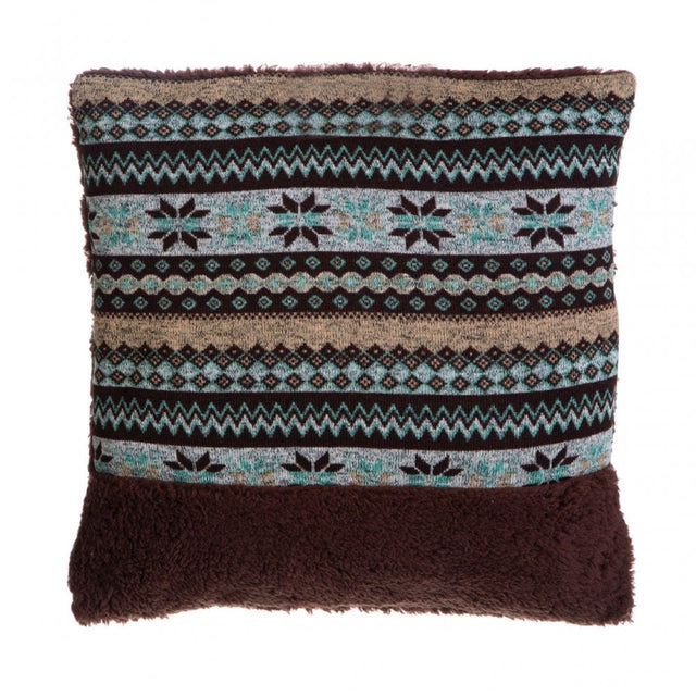 Heritage Fairisle Brown Cushion