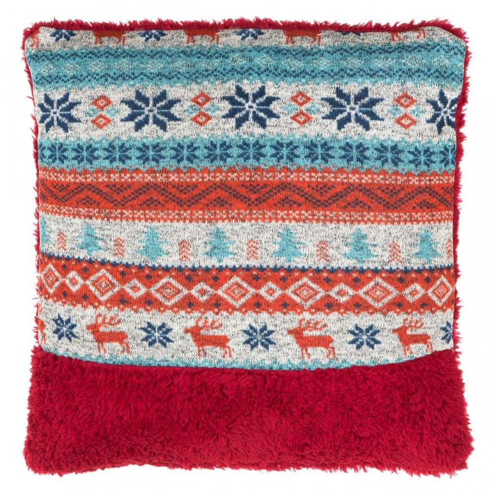 Heritage Fairisle Red Cushion