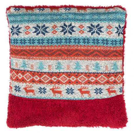 Heritage Fairisle Red Cushion