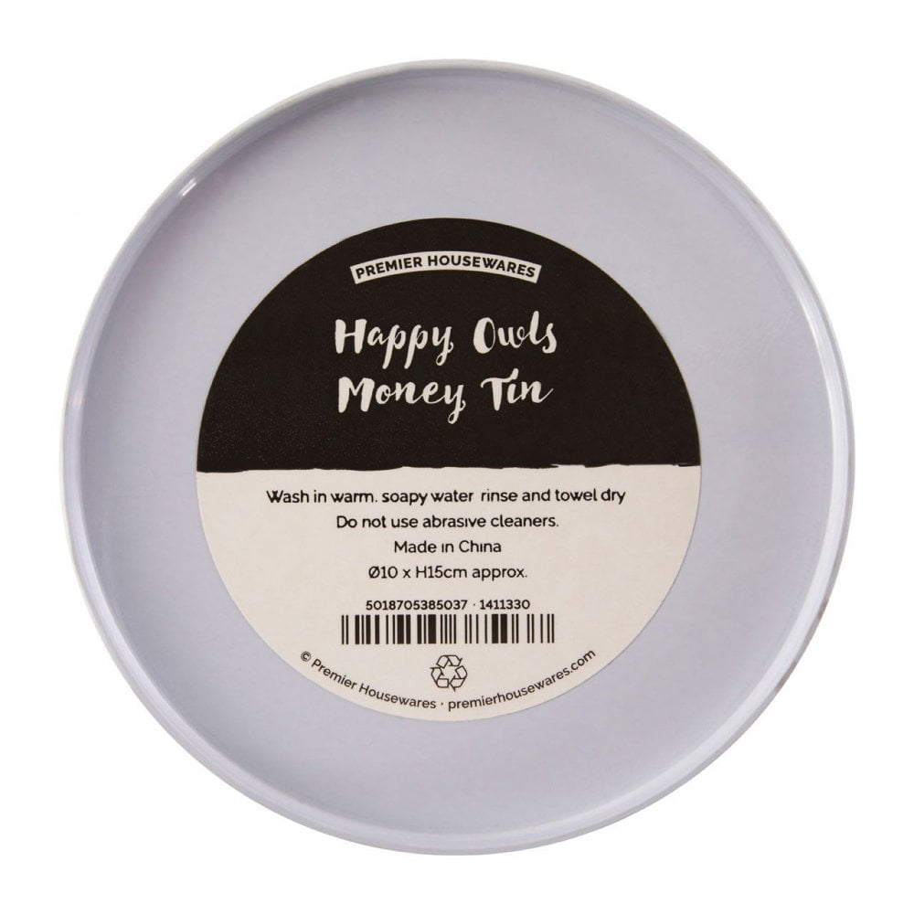 Happy Owls Large Money Tin