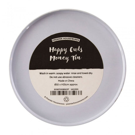 Happy Owls Large Money Tin