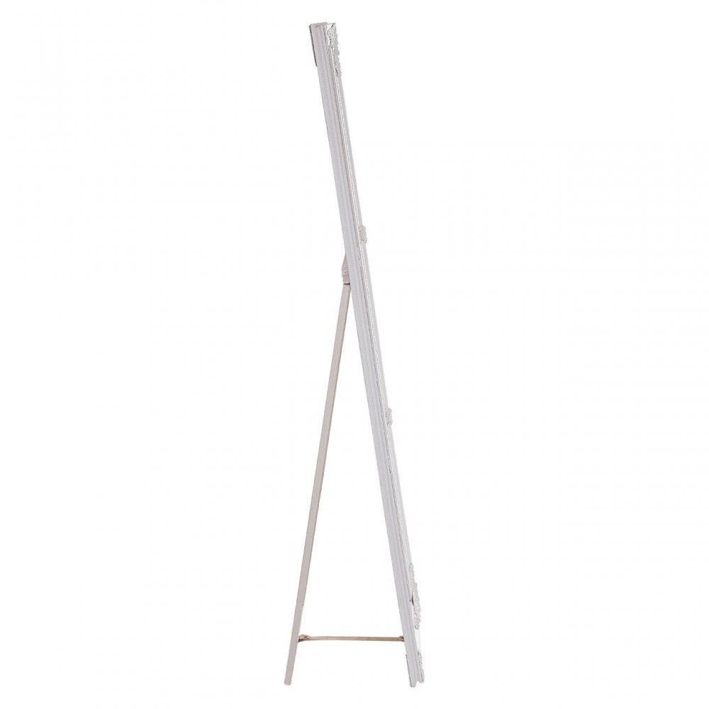 Elizabeth White Wood Floor Standing Mirror