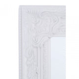 Chic Vintage White Floor Standing Mirror